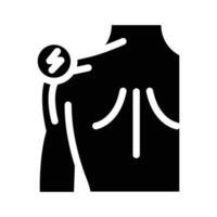 shoulder pain body ache glyph icon vector illustration