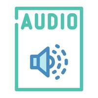 audio archivo formato documento color icono vector ilustración