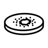 slice kiwi line icon vector illustration