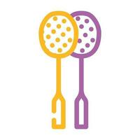 racket badminton color icon vector illustration