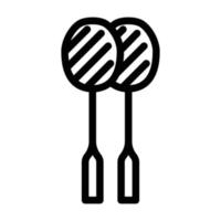 racket badminton line icon vector illustration