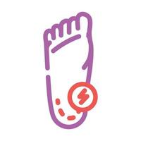 heel pain body ache color icon vector illustration