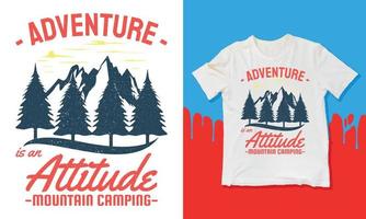 aventuras es un actitud montaña camping.eps Bosquejo mercado vector