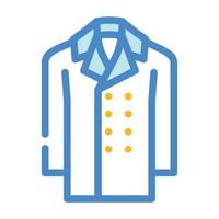 peacoat outerwear male color icon vector illustration