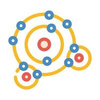 connection molecular structure color icon vector illustration