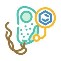 cell molecular structure color icon vector illustration