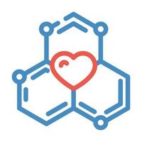 health molecular structure color icon vector illustration