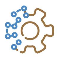 technology molecular structure color icon vector illustration