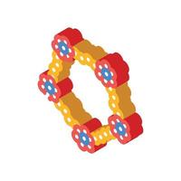 molecular structure isometric icon vector illustration