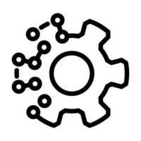 technology molecular structure line icon vector illustration