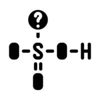 Ciencias molecular estructura glifo icono vector ilustración