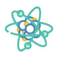 atom molecular structure color icon vector illustration