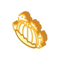 peeled clementine isometric icon vector illustration