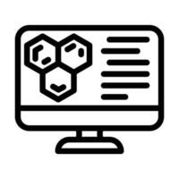 laboratory molecular structure line icon vector illustration
