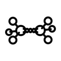 model molecular structure line icon vector illustration