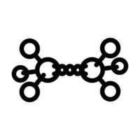 model molecular structure line icon vector illustration