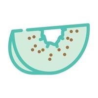 slice fresh kiwi color icon vector illustration