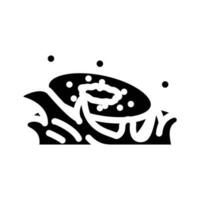 jugo kiwi chapoteo glifo icono vector ilustración