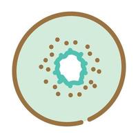 cut kiwi fresh color icon vector illustration