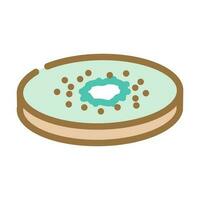 slice kiwi color icon vector illustration