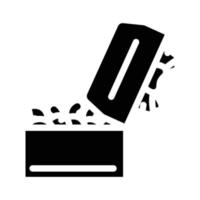 anniversary gift box glyph icon vector illustration