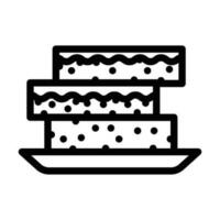 tasty chocolate candy food line icon vector illustration