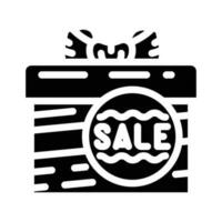 sale gift box glyph icon vector illustration