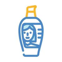 cara hidratante crema color icono vector ilustración