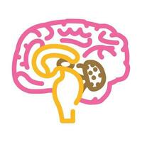 neurology brain color icon vector illustration
