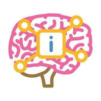 information brain color icon vector illustration