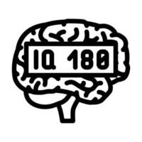 genius brain line icon vector illustration