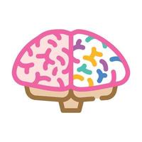 creative brain color icon vector illustration