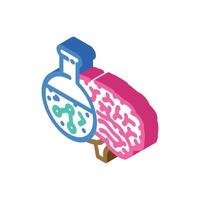 Ciencias cerebro isométrica icono vector ilustración