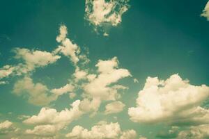 grunge blue sky and clouds background texture vintage with space photo