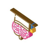 education brain isometric icon vector illustration