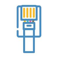 phone wire cable color icon vector illustration