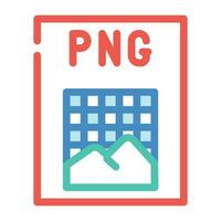 png file format document color icon vector illustration
