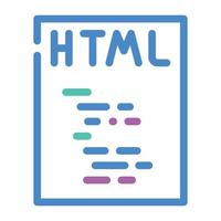 html file format document color icon vector illustration
