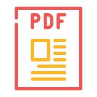 pdf file format document color icon vector illustration