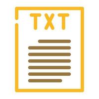 txt file format document color icon vector illustration