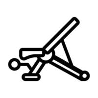 weight bench fitness sport line icon vector illustration