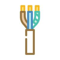 nm nonmetallic cable wire color icon vector illustration