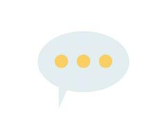 Dialog bubble flat style icon isolated on white background vector