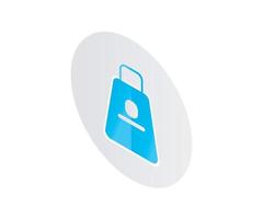 isométrica estilo icono de en línea tienda aislado en blanco antecedentes vector