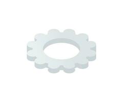 Gear setting management isometric style icon isolated on white background vector