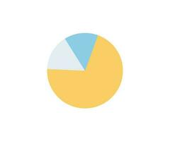 Business pie chart flat style icon isolated on white background vector