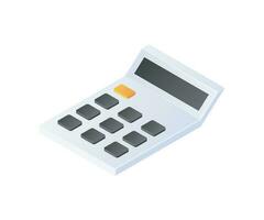 Isometric style icon of calculator device isolated on white background vector