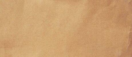 Close up crumpled brown paper texture and background with copy space photo