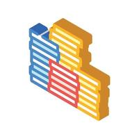 stack cash bank coin isometric icon vector illustration