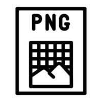 png file format document line icon vector illustration
